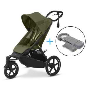 Cybex Avi Spin Moss Green Gold + fusak a rukávník JOMK Northern Grey