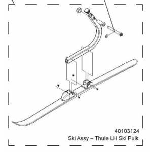 Ski Assembly-LH Ski Pulk Thule 40103124